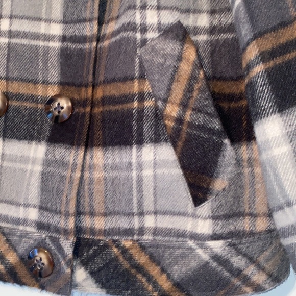 Worthington Double Breasted Plaid Cropped Jacket Size Large - Picture 4 of 16